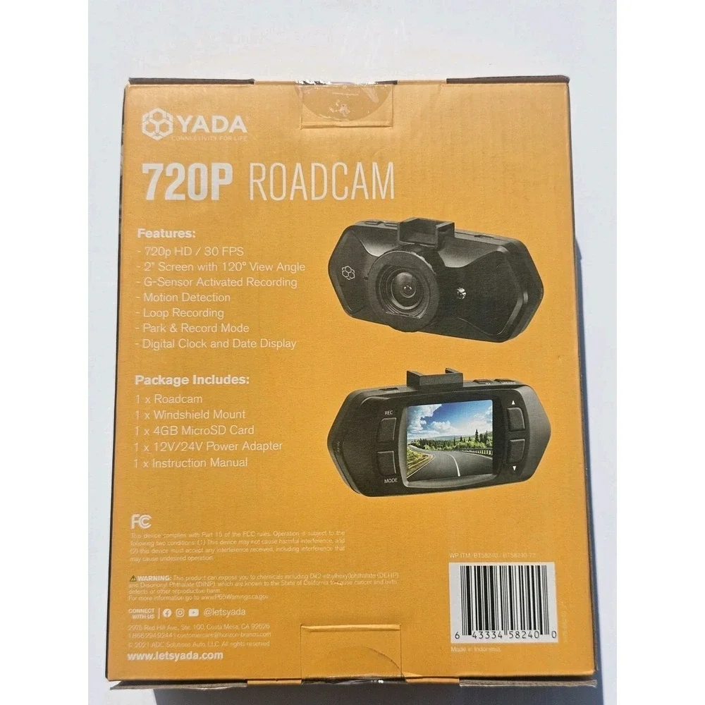 NewYada RoadCam 720P 2" Screen 30fps Motion Detection - Picture 2 of 6
